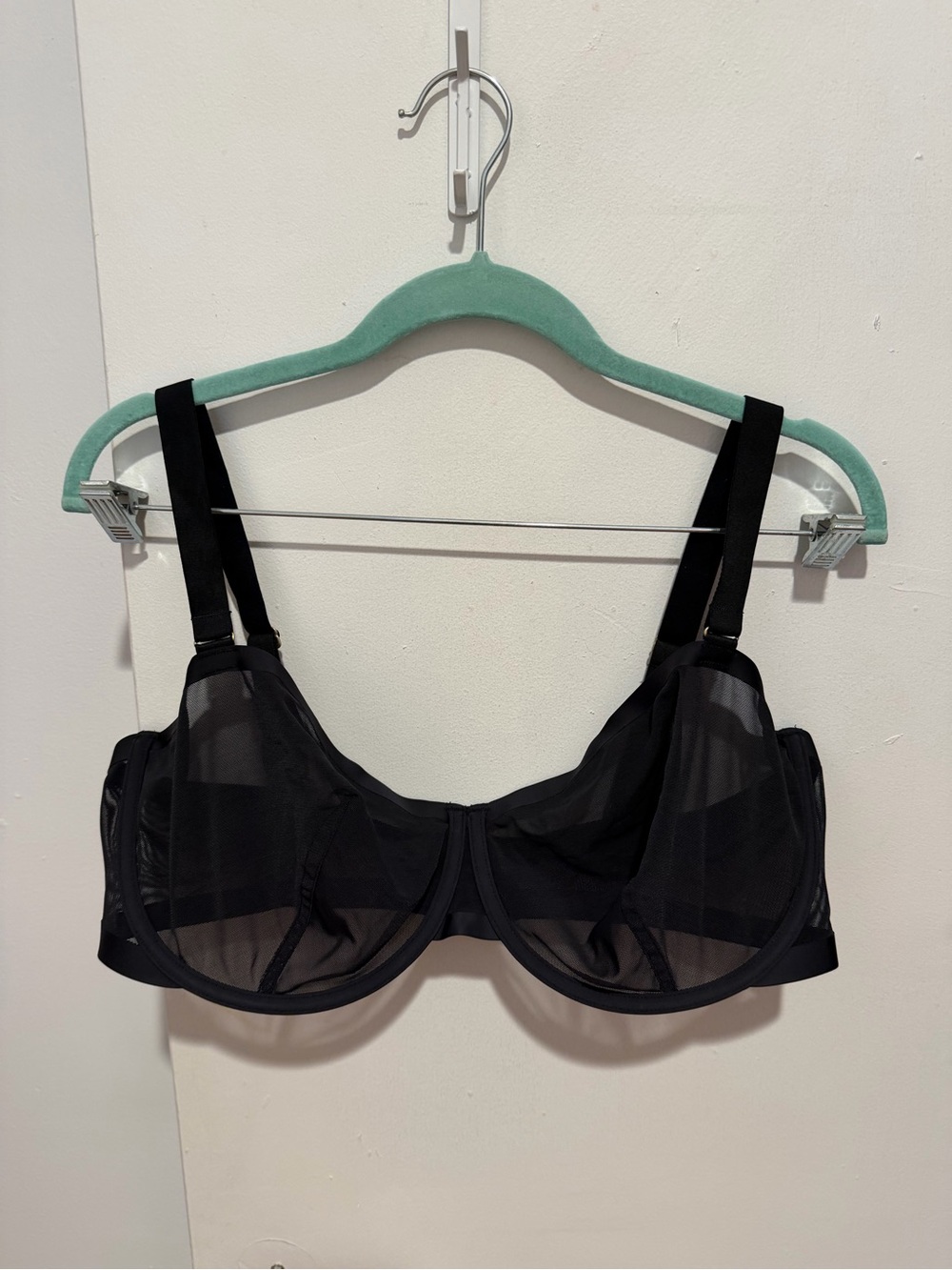 CUUP Black Mesh Balconette Bra